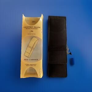 Geoffrey Allen Brown Leather Pen Carrier